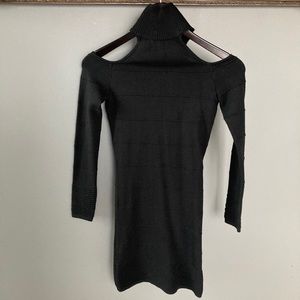 Arden B Ribbed Cold Shoulder Dress